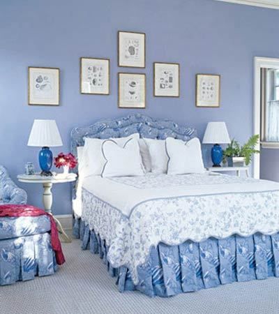 蓝色卧室装修效果图 享受夏日的清凉睡眠