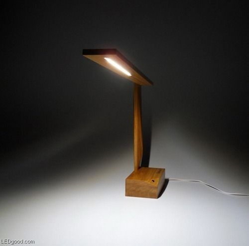 简约朴实的原态木质LED台灯(组图) 
