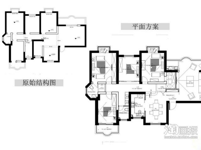 小夫妻开敞式简约婚房 9万巧装80平炫感酷家 