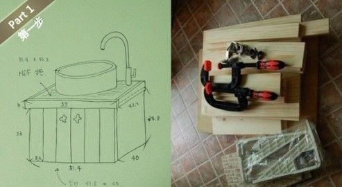 八步自制洗手台 达人省钱1千翻新浴室(组图) 