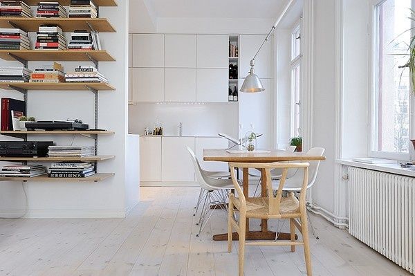 瑞典39平迷人公寓 浅色地板纯净空间(组图) 