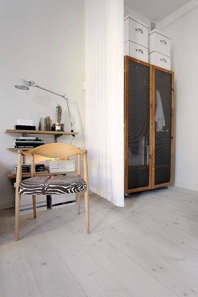 瑞典39平迷人公寓 浅色地板纯净空间(组图) 