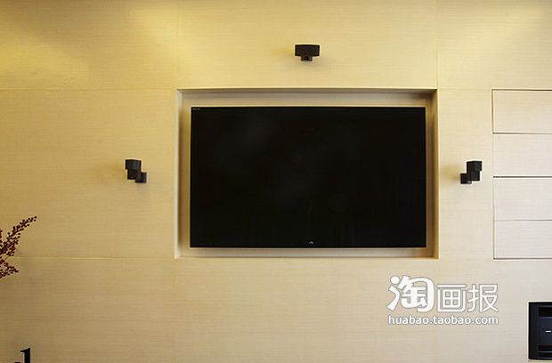 电视隐在墙中 125平3室2厅简约又环保(图) 