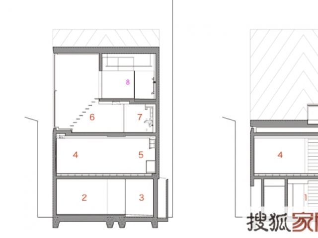 40平米三角箭头屋 蜗居也能变成多层私人住宅 