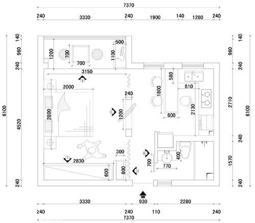 30平独具创意小户型 现代简约甜蜜婚房（图） 