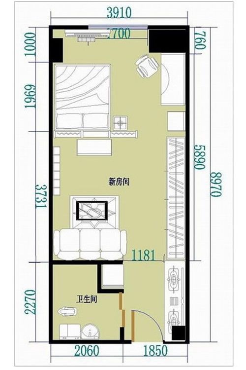 赞！设计发烧友精装34平黑白灰小空间（图） 