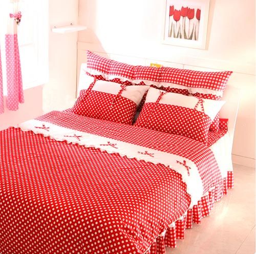 红色床品高调示爱 营造喜感温暖卧室(组图) 