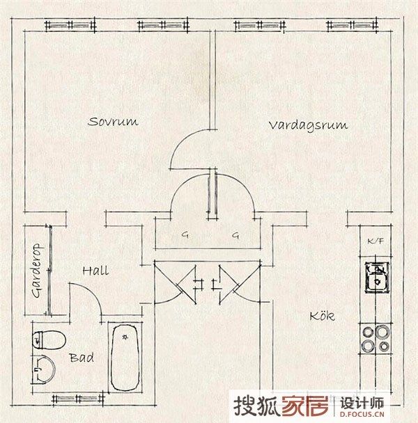 55平米北欧风情家居 新艺术风格的百年公寓 