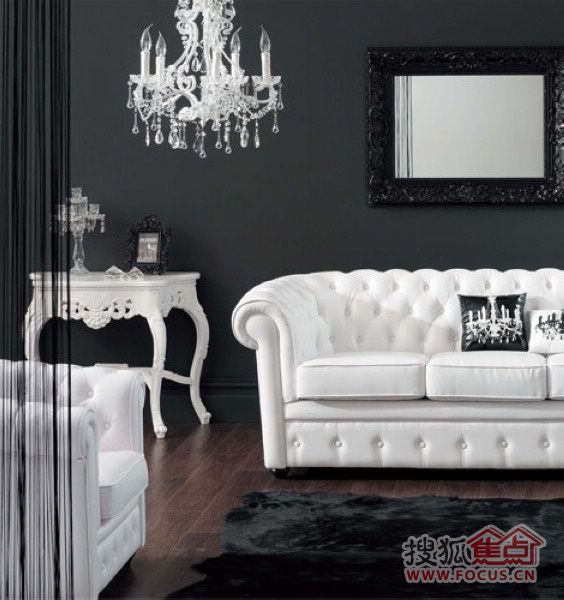 经典之色系列 21款传统黑白色的客厅时尚设计 