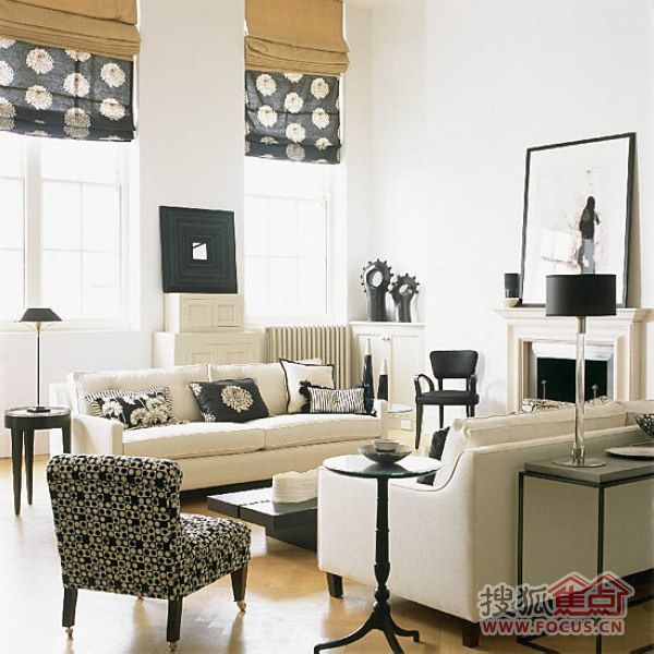 经典之色系列 21款传统黑白色的客厅时尚设计 