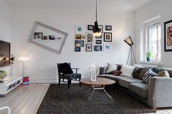 77平现代艺术公寓 浅色地板搭经典黑白(组图) 