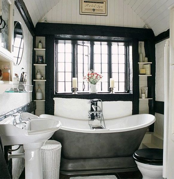 经典神秘家装系列 12款黑白浴室传统设计 