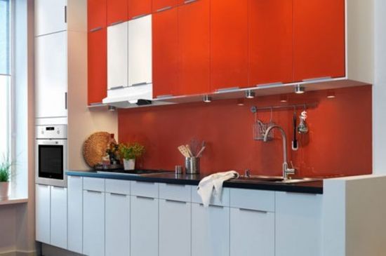 鲜活色彩美观搭配 简约小户型厨房设计(组图) 