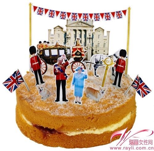 英女王钻禧版蛋糕装饰