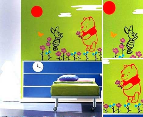儿童房装修效果图 手绘背景墙给孩子快乐生活(组图) 