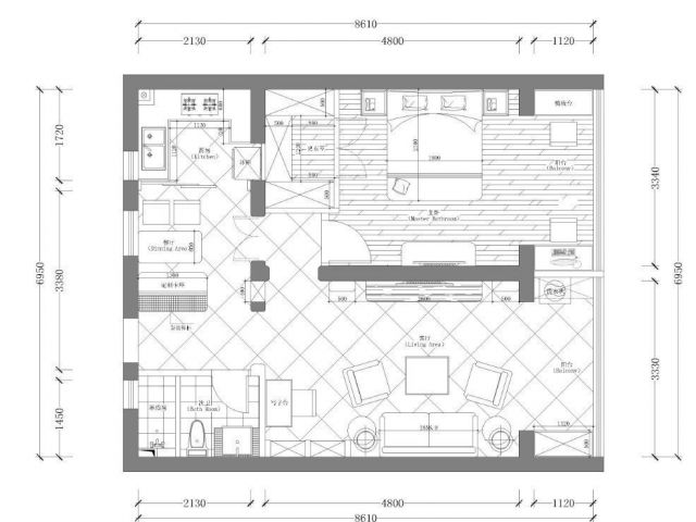 二手老公房大改造 55平米清新蓝白童话世界 