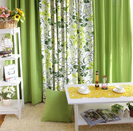 用绿意清新窗帘  给家带来夏天的味道 