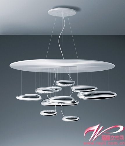 Artemide　银色水珠式吊灯