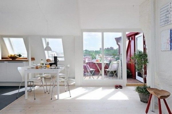 生活空间  美丽的屋顶花园瑞典公寓 