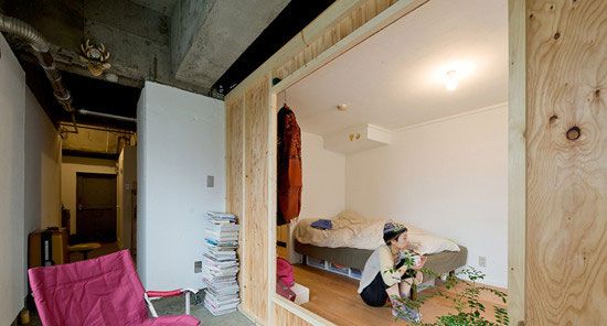 日本33平破旧小公寓 神奇一居室改造 