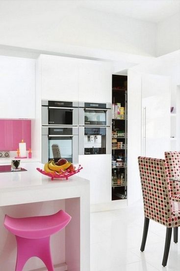 那一抹颜色 清爽的粉色调厨房设计（组图） 