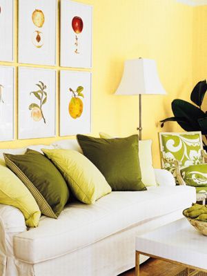 黄绿色流露着浓浓的生机与朝气，特别适合户型空间不大的居室