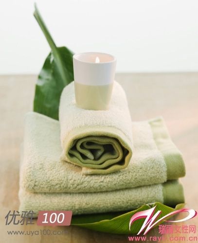 优雅100薄荷绿毛巾