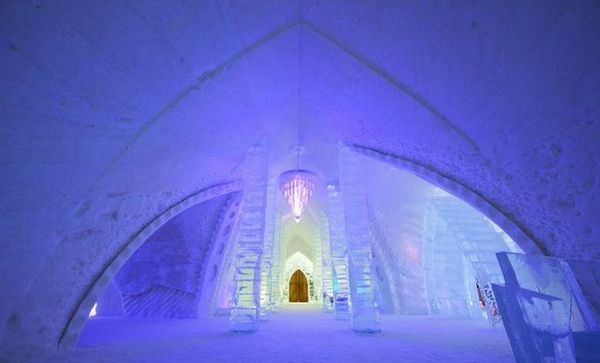 海外风情  冰天雪地加拿大冰雕旅馆 