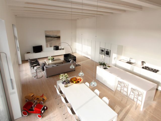 浅色地板搭配英式公寓 营造舒适空间感(图) 