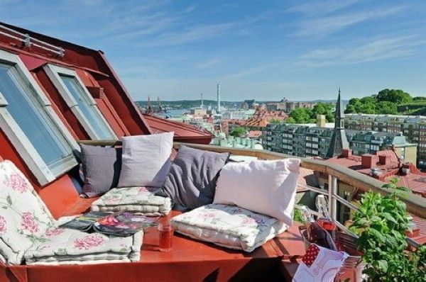 美丽的屋顶花园 光线充裕的瑞典公寓（组图） 