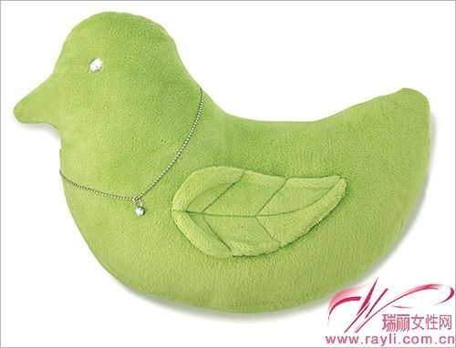 Francfranc小鸭子绿色靠垫 