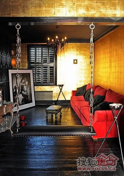 英伦朋克风的时尚现代 伦敦的黑色魅影公寓 