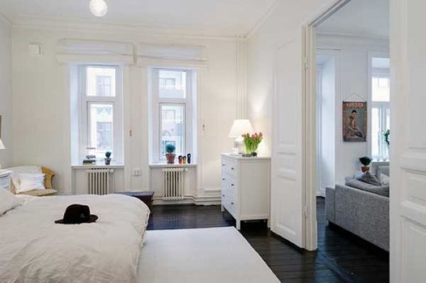 流行风格  拥有迷人壁炉的舒适瑞典公寓 