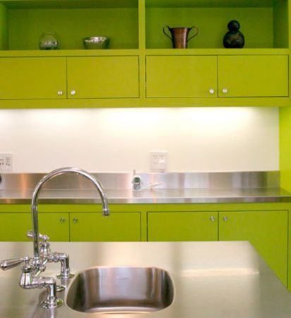 白绿银三色 惊艳厨房的完美变幻(组图) 