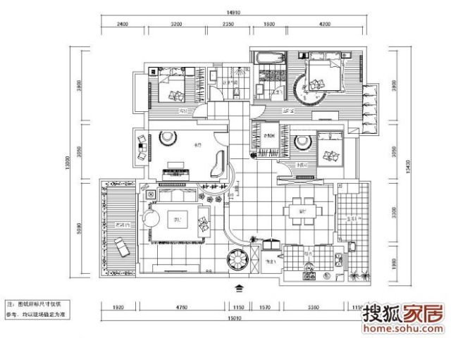 160平现代简约家 协调与平衡贯穿于整个设计 