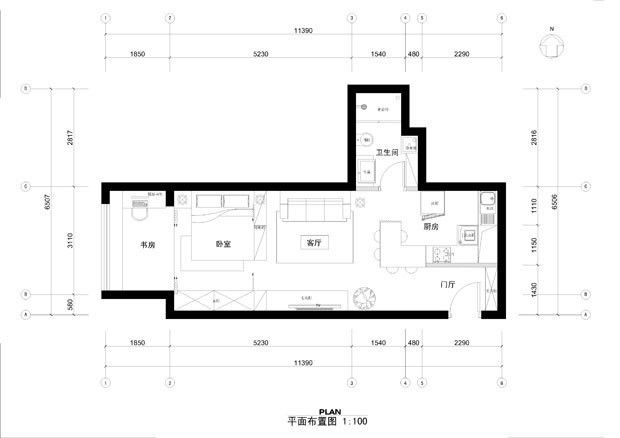 用心品读的温暖 89平1室2厅简约小户型（图） 