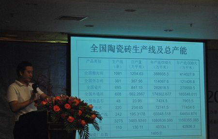 陶瓷信息报社总编毛国中做市场行情数据分析
