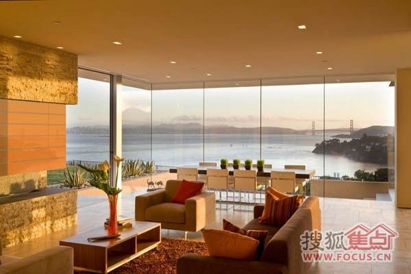 320平旧金山湾海景别墅 建在半山坡上的梦想家 