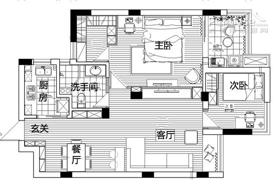 白领小资适用 12万全包88平婚房不吃亏(组图) 