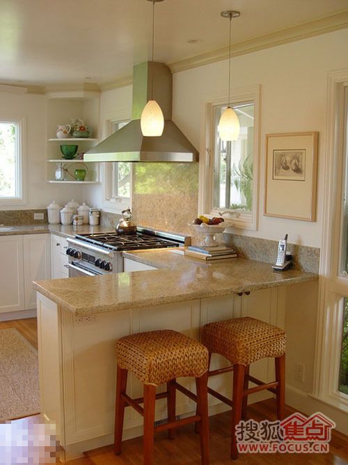 迷你出挑的15款实用小厨房设计 小空间的宽敞感 