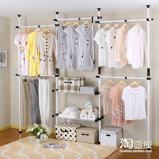 韩式衣柜创意扩容空间 DIY组装轻巧又时尚 