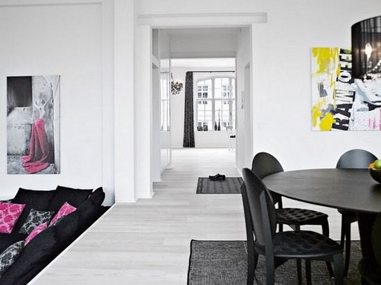 色放 哥本哈根前卫黑白配色公寓设计（组图） 