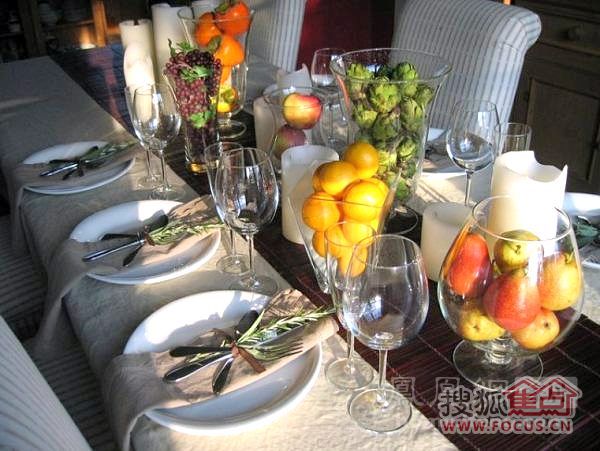 给你一桌子的丰盛 多款秋季餐桌布置方案 