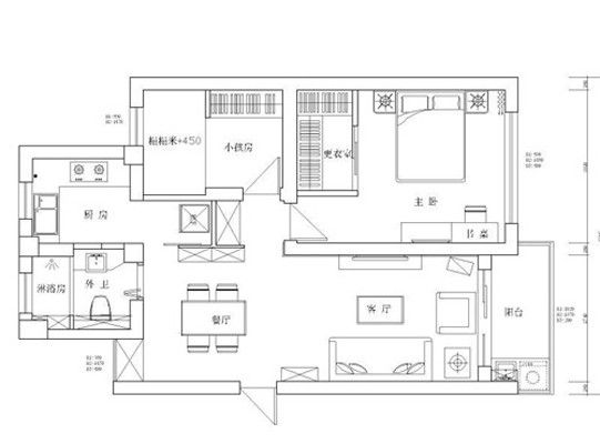 71平米老房改造 6万装修2居小婚房（组图） 