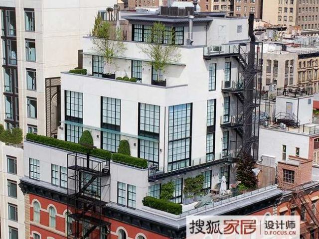 纽约1千平米超级屋顶别墅 壮观舒适的家居 