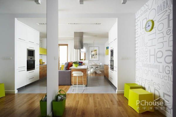 彩色活力世界的波兰公寓 简约几何元素好玩家居 