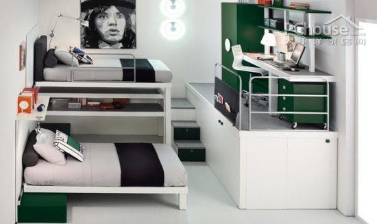 潮流双层床新版设计 最个性化的卧室收纳(图) 