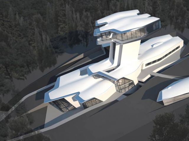 Zaha Hadid为超模建造宇宙飞船住宅(组图) 