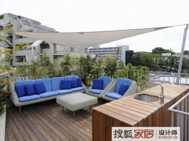 日本东京空中花园住宅 开放性阳光玻璃房 