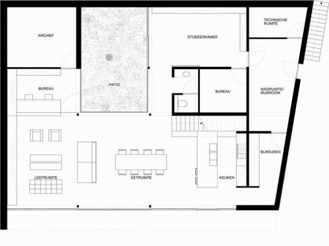 比利时黑白简约住宅 开放式空间舒适生活(图) 